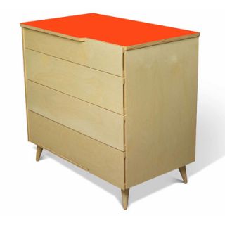 True Modern 11 Ply Changing Dresser 11 ply changing dresser Grey Finish Orange