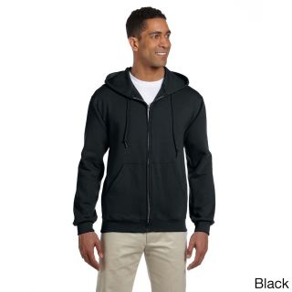 Jerzees Mens Super Sweats Nublend Fleece Full zip Hooded Jacket Black Size XXL