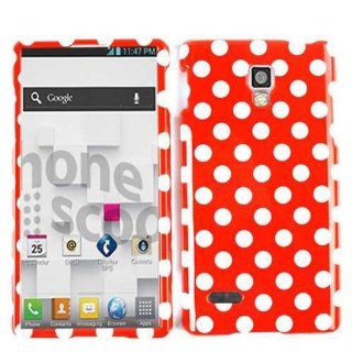 For Lg Optimus L9 P769 Dots On Red Case Accessories Cell Phones & Accessories