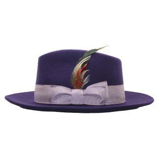 Ferrecci Ferrecci Mens Purple/lavender Fedora Hat Other Size S