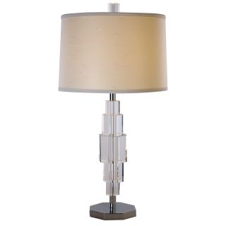 Cascades Crystal Ivory 1 light Polished Chrome Table Lamp