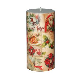 3 X 6 inch Christmas Santa Pillar Candle (set Of 4)