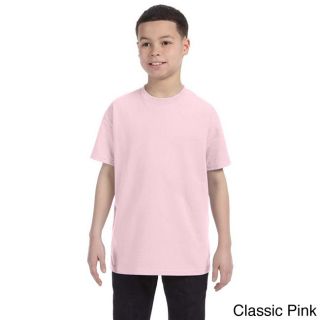 Jerzees Youth 50/50 Heavyweight Blend T shirt Pink Size L (14 16)