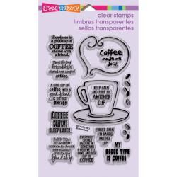 Stampendous Perfectly Clear Stamps 4 X6 Sheet   Coffee Talk