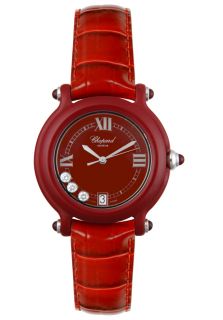 Chopard 27/7779/RED  Watches,Womens Be Happy Diamond Red Leather, Casual Chopard Quartz Watches