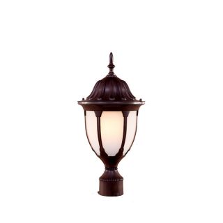 Suffolk Energy Star Collection Post mount 1 light Outdoor Burled Walnut Light Fixture