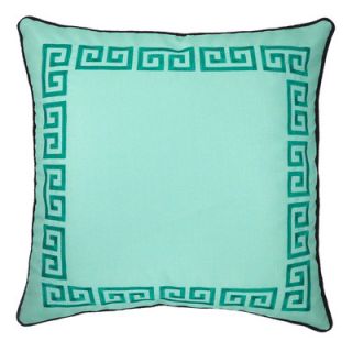 NECTARmodern Greek Key Embroidered Throw Pillow 1002 Color Green