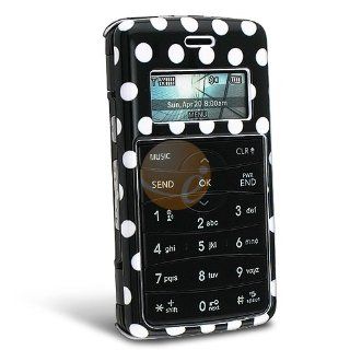 Clip On Case for LG VX9100 EnV2, Black w/ White Dots Cell Phones & Accessories