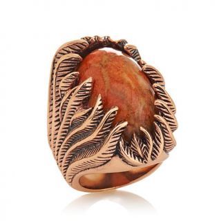 Studio Barse Orange Sponge Coral Copper "Forbidden" Ring