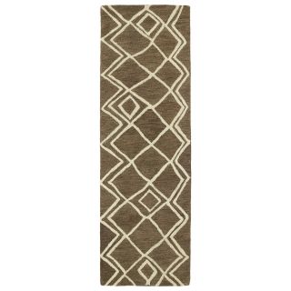 Hand tufted Utopia Lucca Brown Wool Rug (26 X 8)
