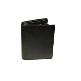 Castello Black Nappa Leather Tall Billfold Wallet