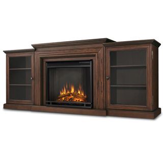 Real Flame Frederick Chestnut Oak Electric Entertainment Fireplace