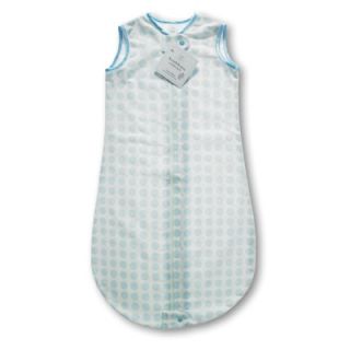 Swaddle Designs Certified Organic Cotton Flannel zzZipMe Sack in Pastel Blue 