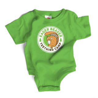 Eager Beaver Teething Camp Snapsuit Baby Grow by Wry Baby      Clothing