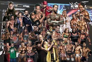 O 7022 Wwe Poster Size 24"x35"inch. Rare New   Image Print Phot Sports & Outdoors
