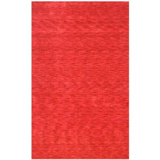 Hand loomed Red Wool Rug (23 X 8)