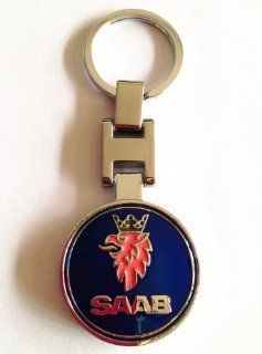 SAAB Metal Keychain Key Chain KEY Ring Automotive