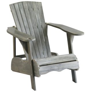 Safavieh Outdoor Living Vista Ash Grey Acacia Wood Adirondack Chair
