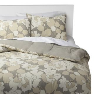 Room Essentials Floral Comforter Set   Gray (Twin Extra Long)