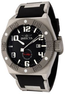 Invicta 0321  Watches,Mens Force Black Dial Black Polyurethane and Stainless Steel, Casual Invicta Quartz Watches