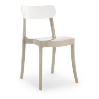 Domitalia New Retro Chair NEWRE.S.040.PCXXX Finish Taupe Frame and White Back