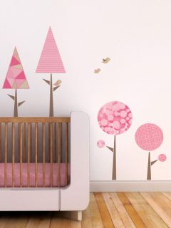 Popsicle Trees Fabric Decal Pink by Trendy Peas