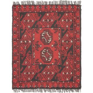Hand knotted Khal Mohammadi Red Wool Rug (18x 20)