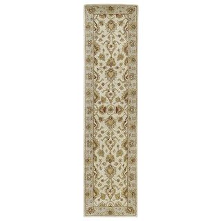 Hand tufted Anabelle Ivory Wool Runner Rug (26 X 10)