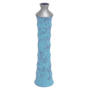 Modern Blue Ceramic Tall Vase