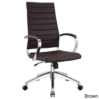 Black Vinyl Jive Ribbed High Back Executive Office Chair