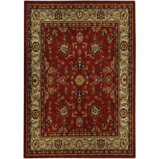 Floral Garden Traditional Red Area Rug (82 X 910)