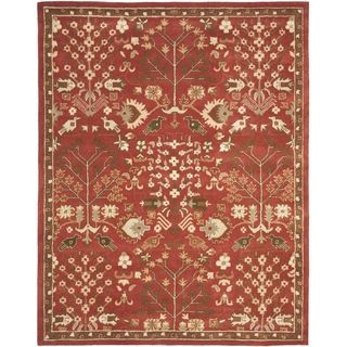 Safavieh Handmade Heritage Red/ Green Wool Rug (9 X 12)