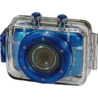 Vivitar DVR785HD BLU 5MP Pro Waterproof Action Camcorder with Case and Mounts Video Camera with 2 Inch LCD Screen (Blue)  Point And Shoot Digital Cameras  Camera & Photo