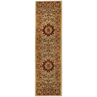 Pasha Collection Medallion Traditional Ivory Runner Rug (111 X 611)