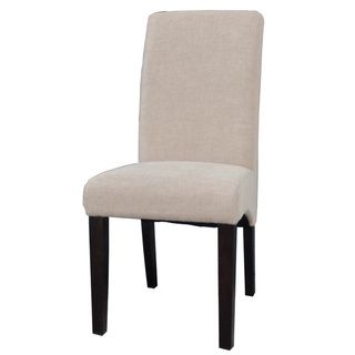 Espresso/beige Arch Baseparson Side Chair (set Of 2)