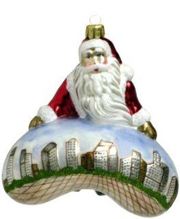Shop Christmas Tree Ornament   Santa Claus with Chicago Millennium Park Bean #1 at the  Home D�cor Store