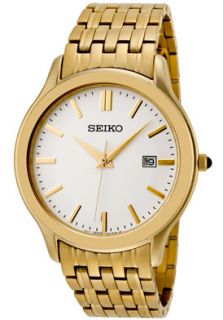 Seiko SKK704P1  Watches,Mens Quartz Gold Plated with Off White Dial, Casual Seiko Quartz Watches