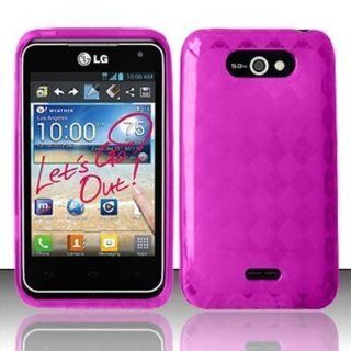 Pink Soft TPU Skin Gel Cover Case For LG Motion 4G MS770 Cell Phones & Accessories
