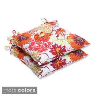 Pillow Perfect Floral Fantasy Wrought Iron Seat Outdoor Cushions (set Of 2)