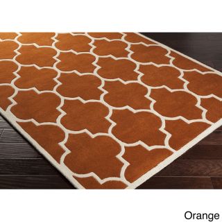 Hand tufted Crystal Moroccan Cambridge Wool Area Rug (76 X 96)