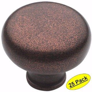 Amerock BP771 RBZ Traditional Classic Legacy Rustic Bronze Round Cabinet Hardware Knob   1 1/4" Diameter, 25 Pack   Cabinet And Furniture Knobs  