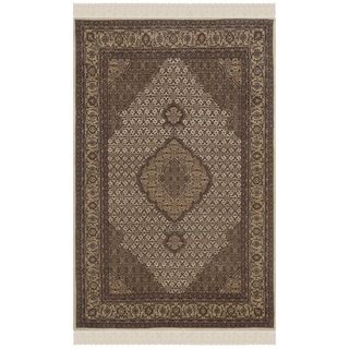 Safavieh Hand knotted Tabriz Herati Ivory/ Yellow Wool/ Silk Rug (4 X 6)