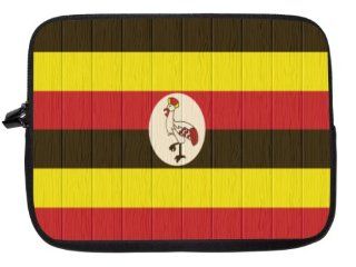17 inch Rikki KnightTM Uganda Flag on Distressed Wood Laptop Sleeve Computers & Accessories