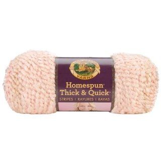 Lion Brand Yarn 792 201 Homespun Thick and Quick Yarn, Coral Stripes