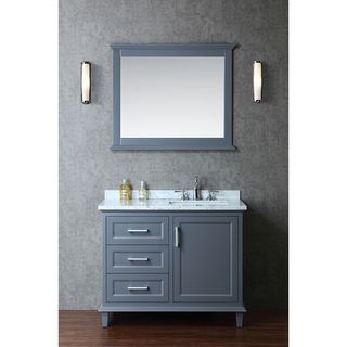 Ariel Nantucket 42 Single sink Bathroom Vanity Set Grey Size Single Vanities