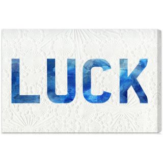 Oliver Gal Luck Textual Art on Canvas 10592_24x16/10592_36x24 Size 24 H x 1