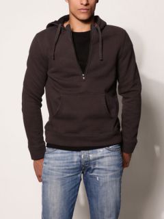 Half Zip Front Hooded Sweatshirt by Reiss