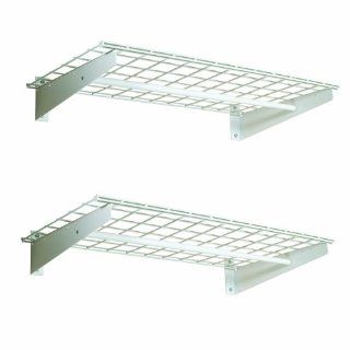 HyLoft 777 36 by 18 Inch Wall Shelf with Hanging Rod, 2 Pack