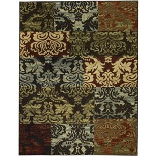 Patty Patchwork Non skid Rubber Backing Brown Rug (2 X 33)