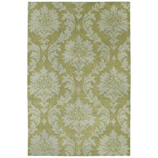 Swanky Avocado Damask Wool Rug (96 X 13)